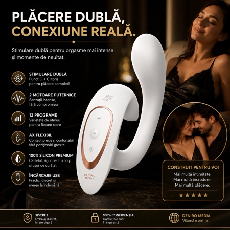 Satisfyer G For Goddess 1 12 Programe Reîncărcabil Alb