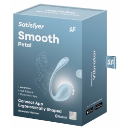 Satisfyer Smooth Petal Connect Vibrator Purtabil 12 Moduri Albastru