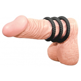 Set 3 Inele Love Negru