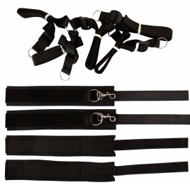 Set Bed Restraint Bondage Negru