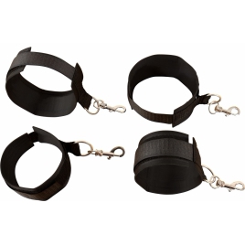 Set Bed Restraint Bondage Negru