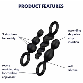 Set Satisfyer De Accesorii Pentru Satisfacție Anală Negru