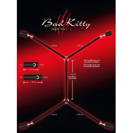 Set Cătușe Mâini Și Glezne Bed Shackles Negru