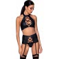 Set Din Piele Passion Nancy Negru L-XL