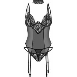 Set Corset Obsessive Donarella Negru XS-S
