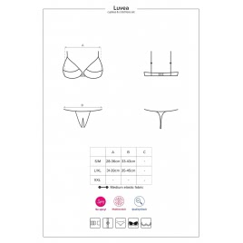 Set Decupat Obsessive Luvae Negru S-M