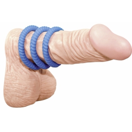 Set Inele Penis Love 3 Rings Albastru