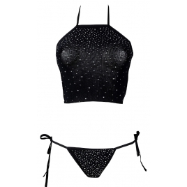 Set Le Desir Festive Rhinestone Negru S-L