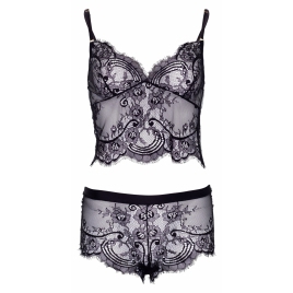 Set Leg Avenue Eyelash Lace Negru S