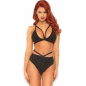 Set Leg Avenue Lurex Opaque Negru S-M