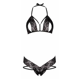 Set Leg Avenue Strappy Lace Negru XS-L