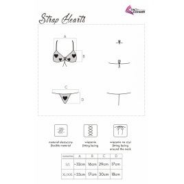 Set LivCo Strap Hearts Roșu S-L