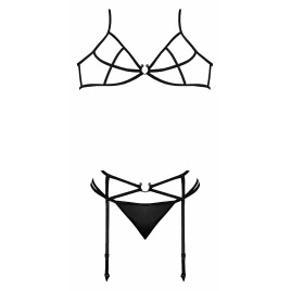 Set Magic Silk Beatrice Negru L-XL