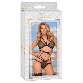 Set Magic Silk Strappy Negru L-XL
