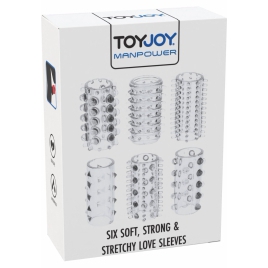 ToyJoy Power Sleeve Set 6 Manșoane Elastice Transparente