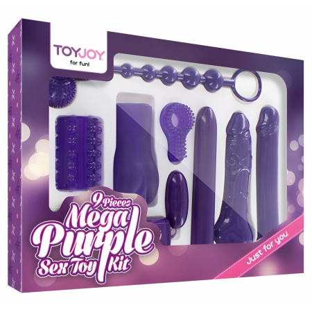 Set de Jucării Erotice Mega cu Vibrator 15,5 cm Mov