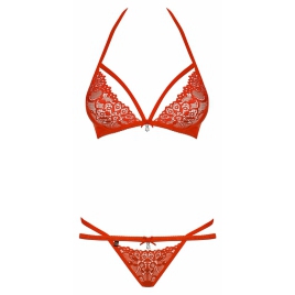 Set Obsessive 838-SET Roșu L-XL