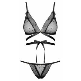 Set Obsessive Bowessa Negru S-M