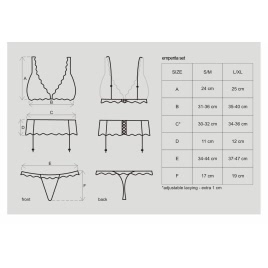 Set Obsessive Emperita Negru S-M