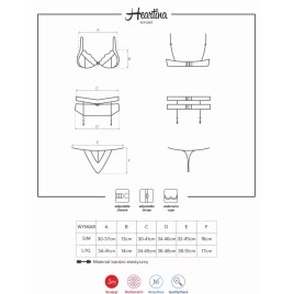 Set Obsessive Heartina Roșu S-M