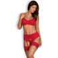 Set Obsessive Jolierose Roșu L-XL