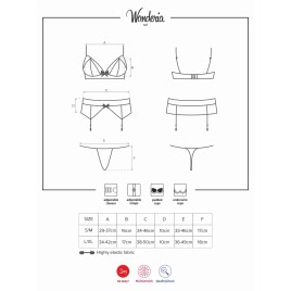 Set Obsessive Wonderia Negru S-M