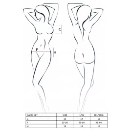 Set Passion Capri Negru S-M