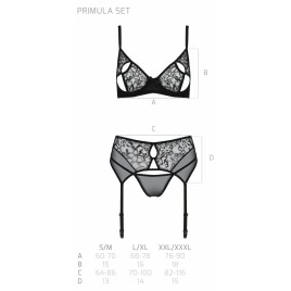 Set Passion Eco Primulă Negru S-M