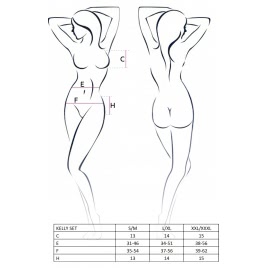 Set Passion Kelly Negru L-XL