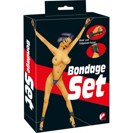 Set Restraint Bondage Negru