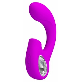 Sibel Vibrator Dublă Stimulare 10+30 Moduri Reîncărcabil Mov