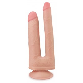 Dildo Dublu Cu Ventuza Skinlike Soft Natural DDS