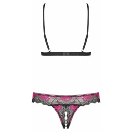 Set Obsessive Open Tulia Negru L-XL