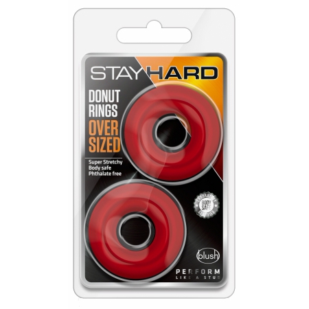 Inele Penis Stay Hard Donut Oversized Roșu