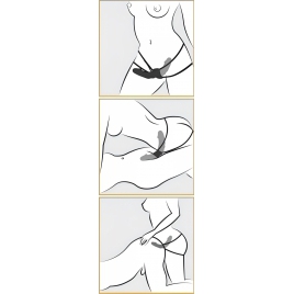 Strap-On Cu Vibrații Double Delight Negru