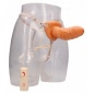 Strap-on Cu Vibratii Hollow Extender Natural