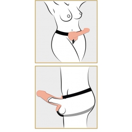 Strap On Unisex Hollow cu Testicule