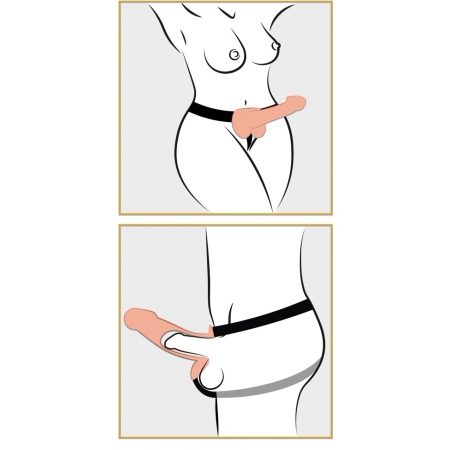 Strap On Unisex Hollow cu Testicule