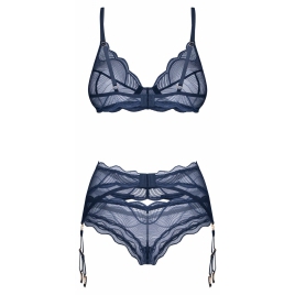 Set Cu Portjartier Obsessive Nightly Albastru M-L