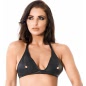 Sutien Din Piele Rimba Peephole Negru S-L