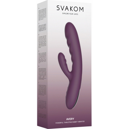 Svakom Avery Lilac — Rabbit 5x Împingere, Reîncărcabil Mov