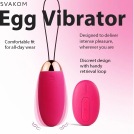 Svakom Elva Remote Control Vibrating Egg Roz