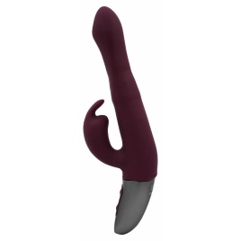 Titanz NMC 21.5cm — 10 Vibrații + 10 Rotații, Reîncărcabil Roșu
