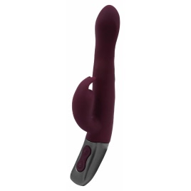 Titanz NMC 21.5cm — 10 Vibrații + 10 Rotații, Reîncărcabil Roșu