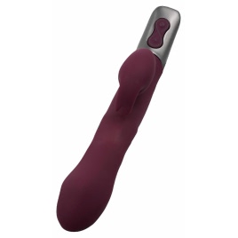 Titanz NMC 21.5cm — 10 Vibrații + 10 Rotații, Reîncărcabil Roșu