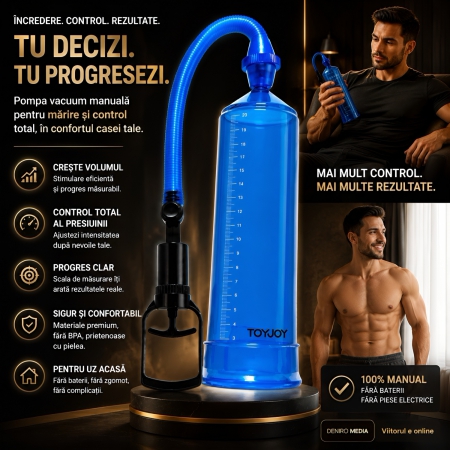 Pompă Manuală Pentru Penis ToyJoy Power Albastru