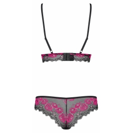 Set Sexy Obsessive Tulia din Dantelă Negru M-L