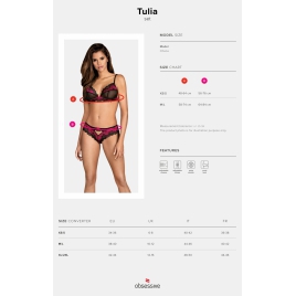 Set Sexy Obsessive Tulia din Dantelă Negru M-L