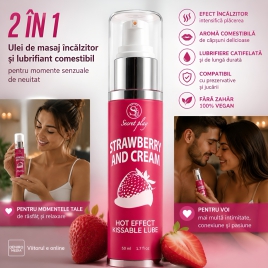 Ulei Masaj 2in1 Hot Effect Kissable Căpșuni 50ml