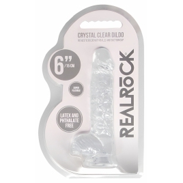 Ultra Realistic 17cm Cu Testicule Transparent